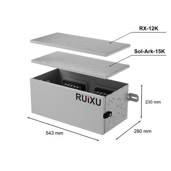 Ruixu Conduit Box for RUiXU Lithi2-16 with RX-12K or Solark 15K (RX-CB-US)