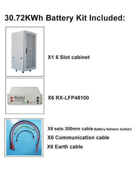 Ruixu Lithium Batteries Kits - 15kWH, 20kWH, 25kWH, 30kWH w/ Heating Options