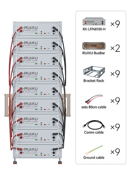 Ruixu Battery Optional Installation Method Bracket Rack - Flexibility & Stackable