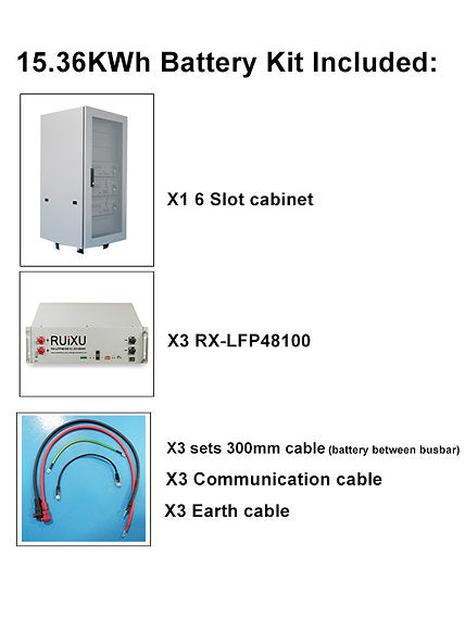 Ruixu Lithium Batteries Kits - 15kWH, 20kWH, 25kWH, 30kWH w/ Heating Options