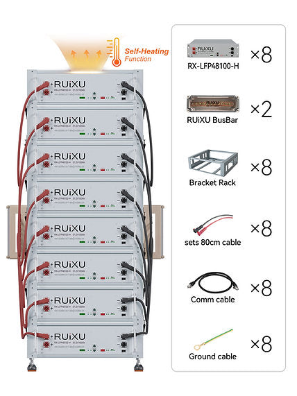 Ruixu Self-Heating Battery Optional Installation Method Bracket Rack - Flexibility & Stackable
