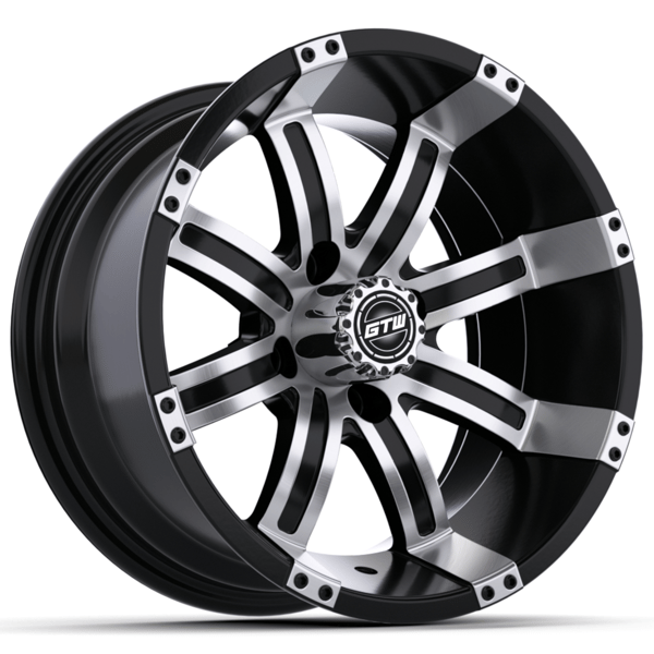 GTW 12" Tempest Black with Machined Accents Wheel
