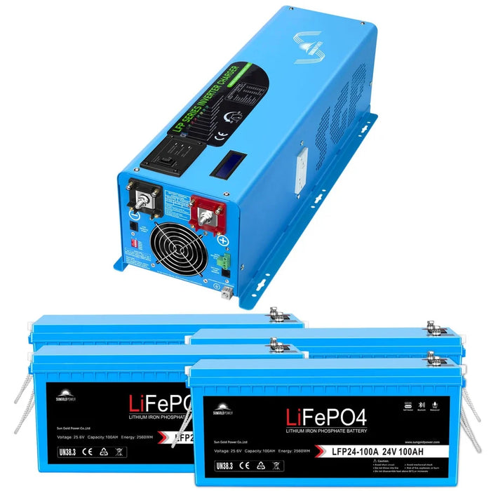 Sungold Power 6000W DC 24V/ 48V Split Phase Pure Sine Wave Inverter With Charger