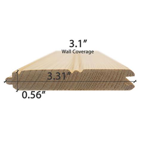 Prosaunas Hemlock 1x4 VG T&G V2E Sauna Wood
