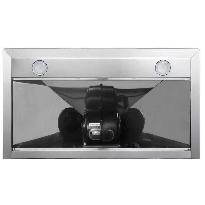 Cosmo 36" 380 CFM Convertible Wall Mount Range Hood with Push Button Controls and Carbon Filter Kit (COS-63190S-DL)