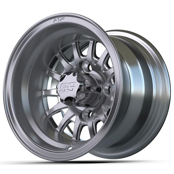 GTW 10" Medusa Silver with Machined Accents Wheel