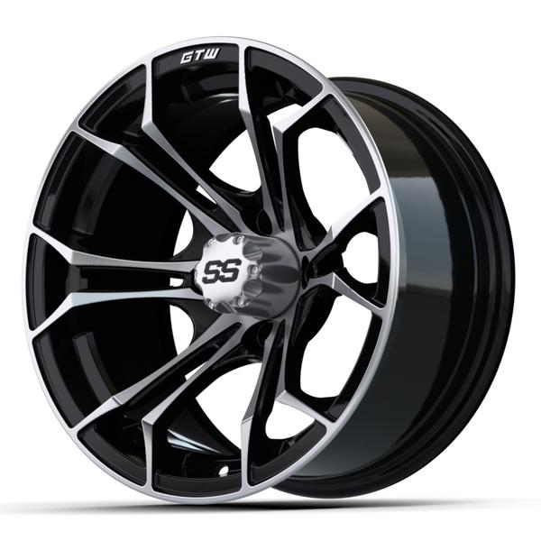 GTW 14" Spyder Black with Machined Accents Wheel