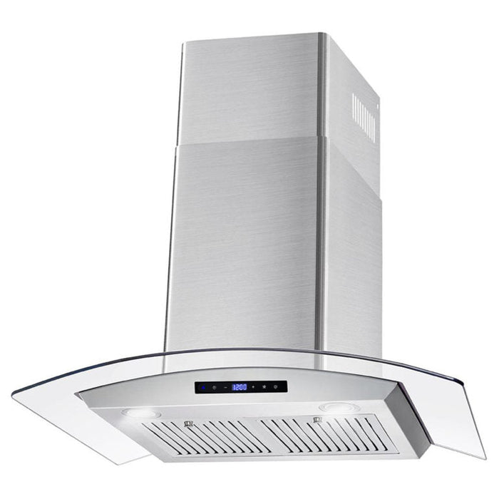 Cosmo 30" 380 CFM Convertible Wall Mount Range Hood with Glass Canopy and Digital Touch Controls (COS-668AS750)