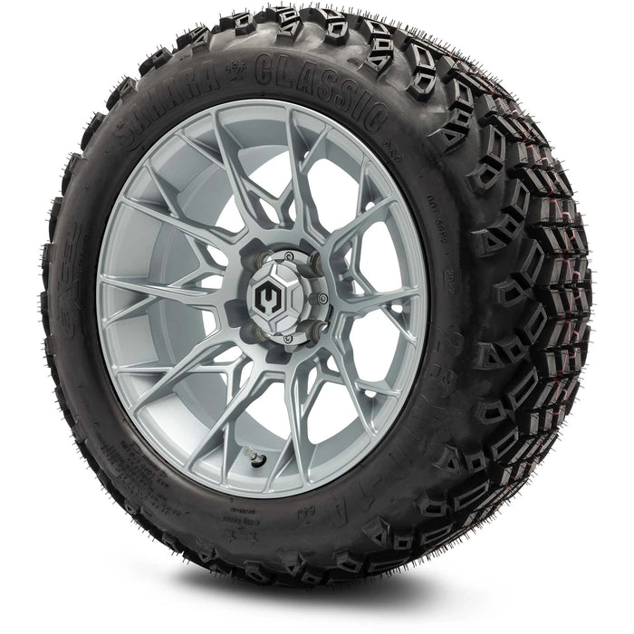 MODZ 14" Chaos Silver Wheels & Off-Road Tires Combo
