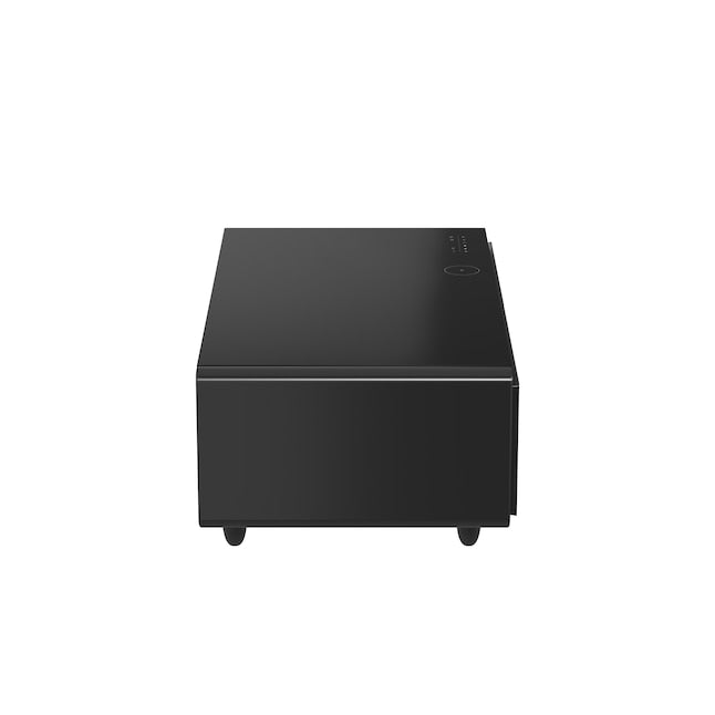 Forno Evoluto 51" Smart Coffee Table – Dual Fridge Drawers, Bluetooth 5.0 Audio, Wireless Charging & RGB Ambient Light - Black, White, Wood (FCTFR7006-51BLK)