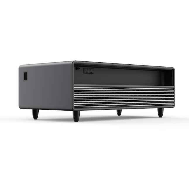 Forno Evoluto 51" Smart Coffee Table – Dual Fridge Drawers, Bluetooth 5.0 Audio, Wireless Charging & RGB Ambient Light - Black, White, Wood (FCTFR7006-51BLK)