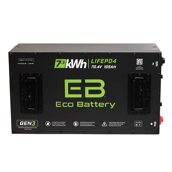 Eco Battery 70V 105Ah GEN3 LiFePO4 Lithium Battery