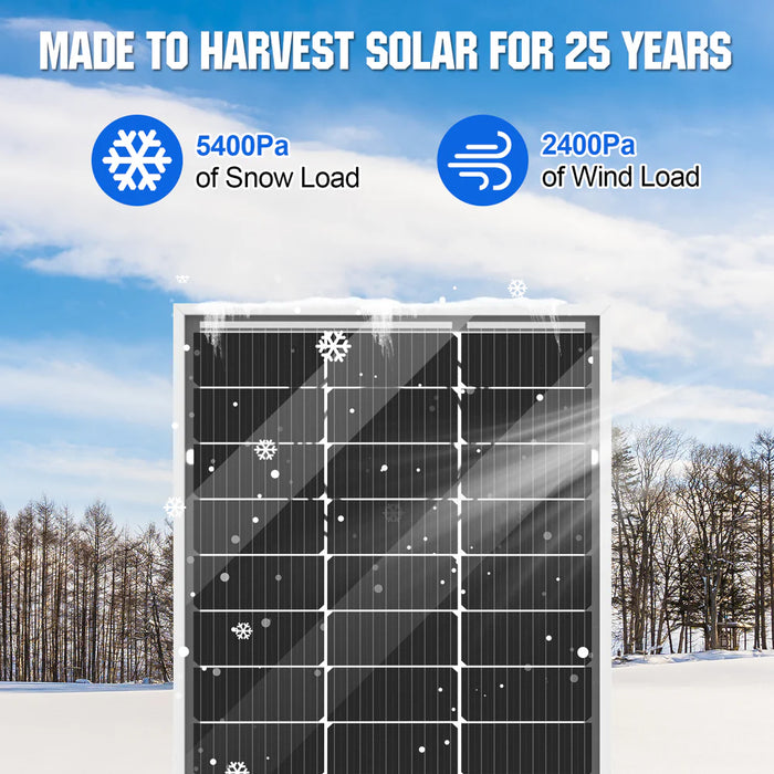 Eco-Worthy Bifacial 100W 12V Monocrystalline Solar Panel
