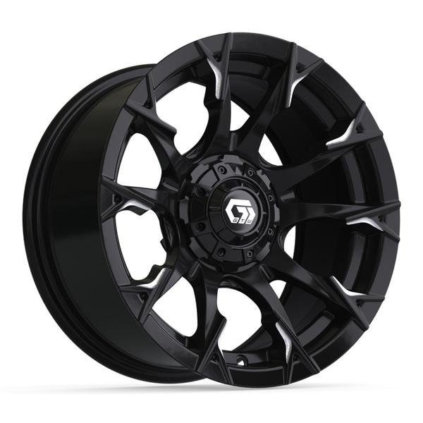 GTW 14" Diablo Gloss Black with Machined Accents Wheel