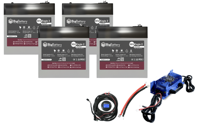 Big Battery 36V EAGLE2 1.63 kWh LiFePO4 Battery with Heater and Comms with Kit Options