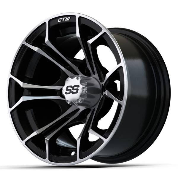 GTW 12" Spyder Black with Machined Accents Wheel