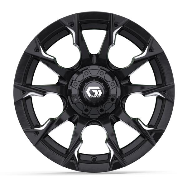 GTW 14" Diablo Gloss Black with Machined Accents Wheel