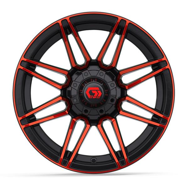GTW 14" Stealth Gloss Black with Red Face Wheel