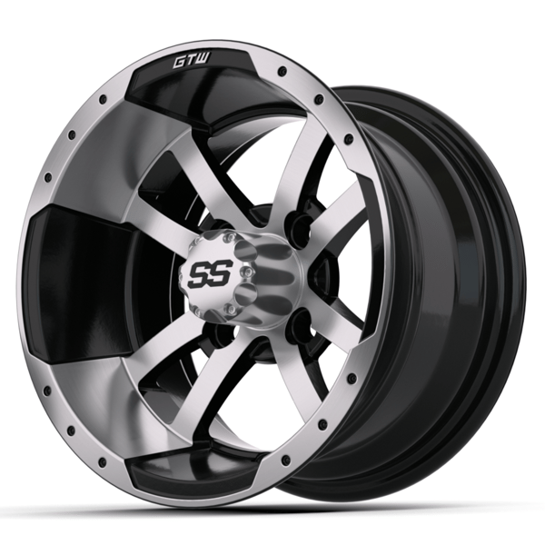 GTW 12" Storm Trooper Black with Machined Accents Wheel