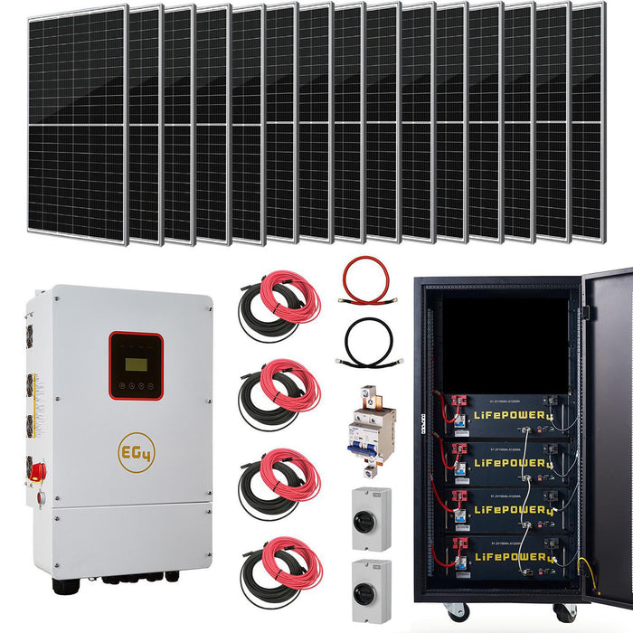 EG4 Complete Hybrid Solar Kit - 8,000w 120/240V Output + 20.5kWh Powerwall + 10,920 Watts of Solar PV |  - Off-Grid Solar Kit