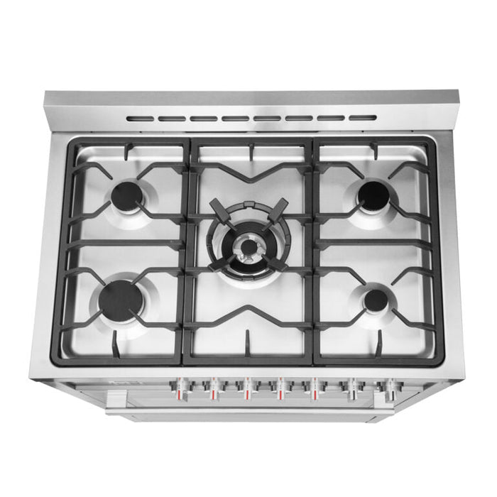 Cosmo 36" 3.8 cu. ft. Single Oven Gas Range with 5 Burner Cooktop and Heavy Duty Cast Iron Grates in Stainless Steel (COS-965AGC)