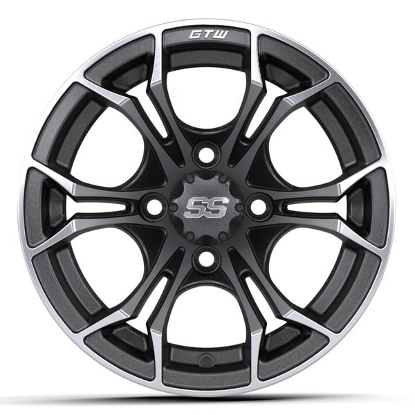 GTW 12" Spyder Matte Gray Wheel with Machined Accents