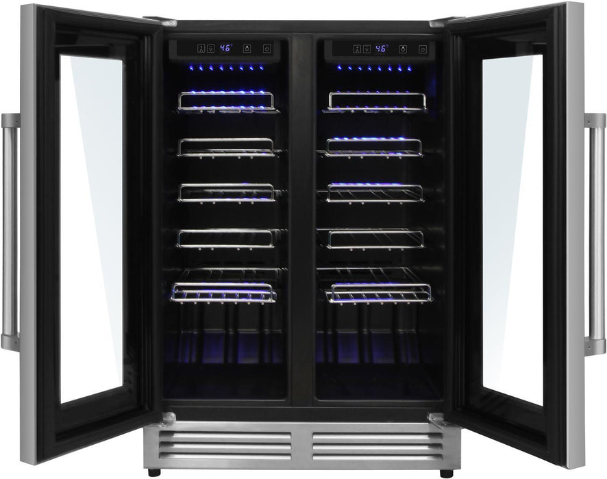 Thor Kitchen 24" 42 Bottle Dual Zone Built-in Wine Cooler - 42 Bottle Capacity (TWC2402)