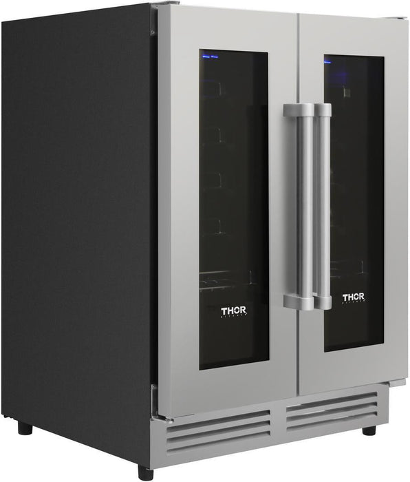 Thor Kitchen 24" 42 Bottle Dual Zone Built-in Wine Cooler - 42 Bottle Capacity (TWC2402)