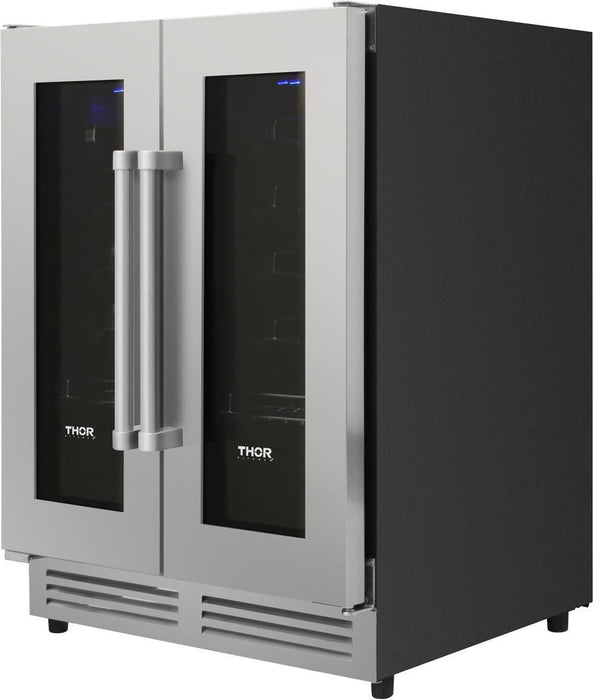 Thor Kitchen 24" 42 Bottle Dual Zone Built-in Wine Cooler - 42 Bottle Capacity (TWC2402)