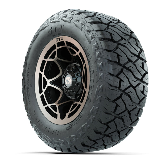 GTW 12' Nexus Wheels Black/Bronze and Maverick 23x10.00-R12 All Terrain Tires Combo Set of 4