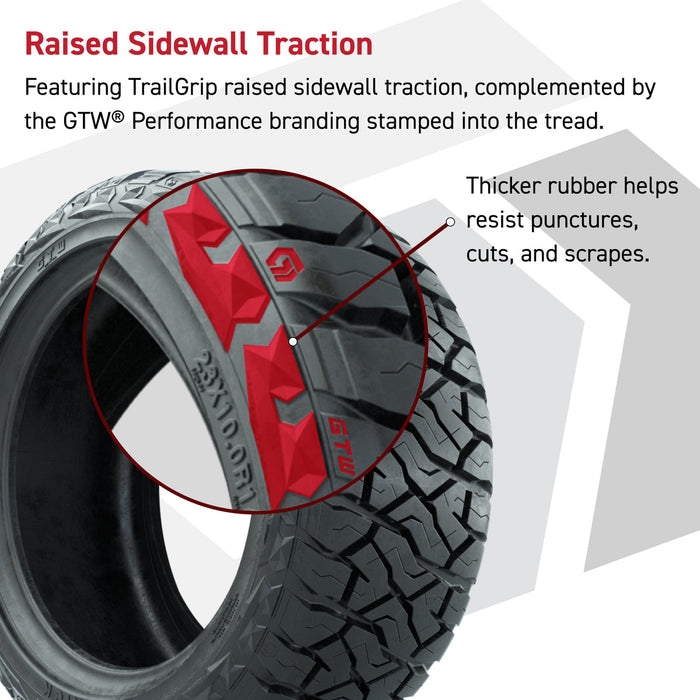 GTW 14' Specter Wheels Chrome and Maverick Low Profile & All Terrain Tires Combo Set of 4