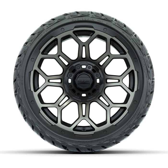 GTW 14' Bravo Wheels Bronze and Maverick 205/35-R14 Low Profile All Terrain Tires Set of 4