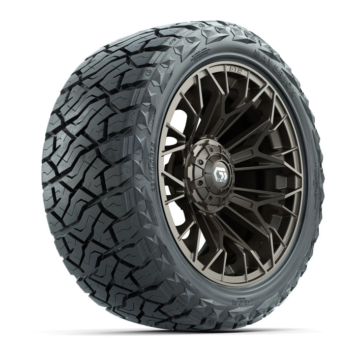 GTW 15' Stellar Wheels Matte Bronze and Maverick 23x10.00-R15 All Terrain Tires Combo Set of 4