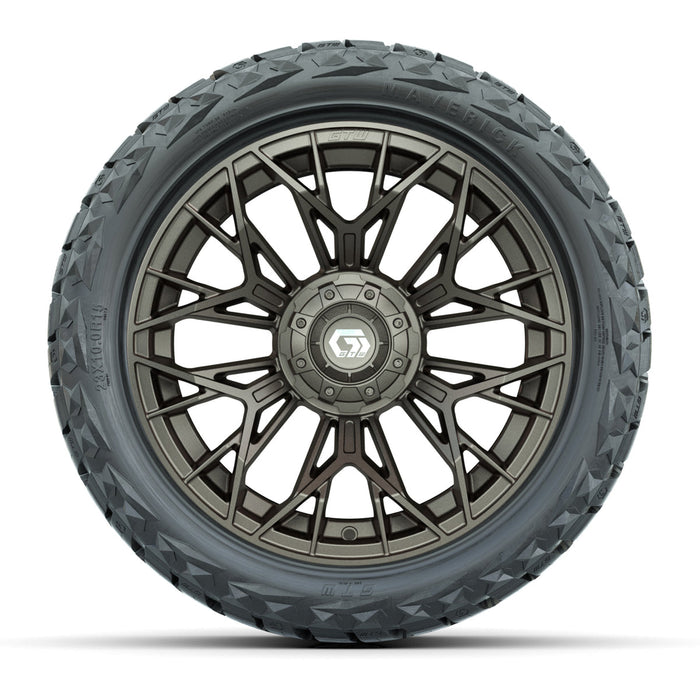 GTW 15' Stellar Wheels Matte Bronze and Maverick 23x10.00-R15 All Terrain Tires Combo Set of 4