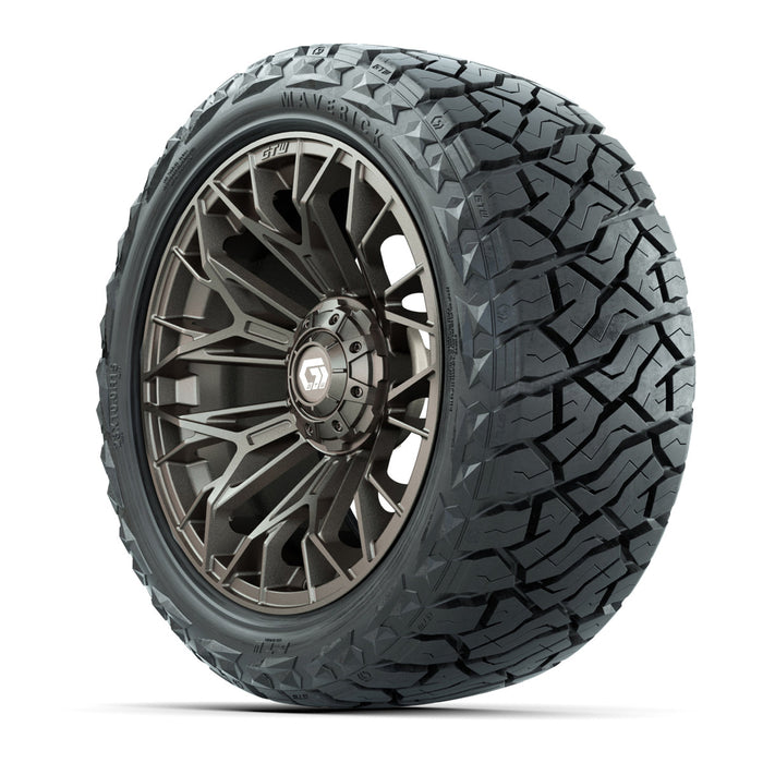GTW 15' Stellar Wheels Matte Bronze and Maverick 23x10.00-R15 All Terrain Tires Combo Set of 4
