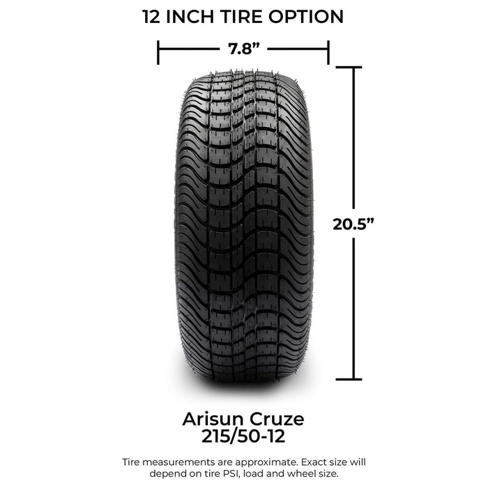 MODZ 12' Bomber Matte Black - Tire and Wheel Combo