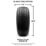 MODZ® 10" Ambush Gunmetal Wheels & Street Tires Combo