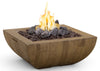 American Fyre Designs Bordeaux Square Reclaimed Wood Fire Bowl Fire Pit