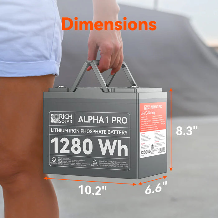 Rich Solar Alpha 1 Pro - 12V 100Ah LiFePO4 Battery