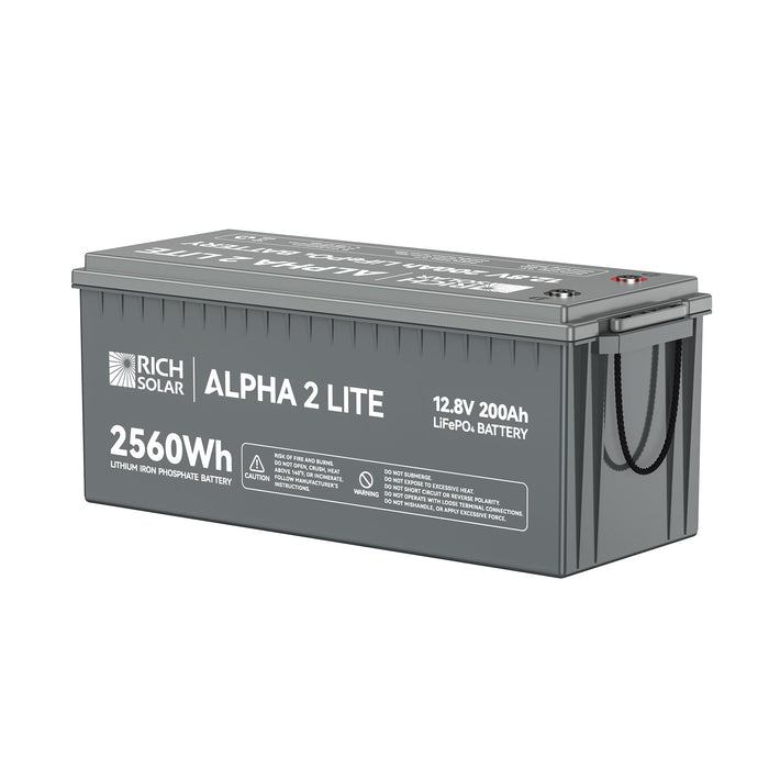 Rich Solar Alpha 2 Lite - 12V 200Ah LiFePO4 Battery