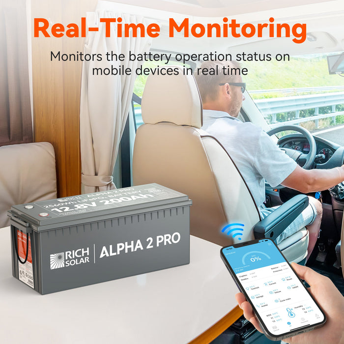 Rich Solar Alpha 2 Pro - 12V 200Ah LiFePO4 Battery