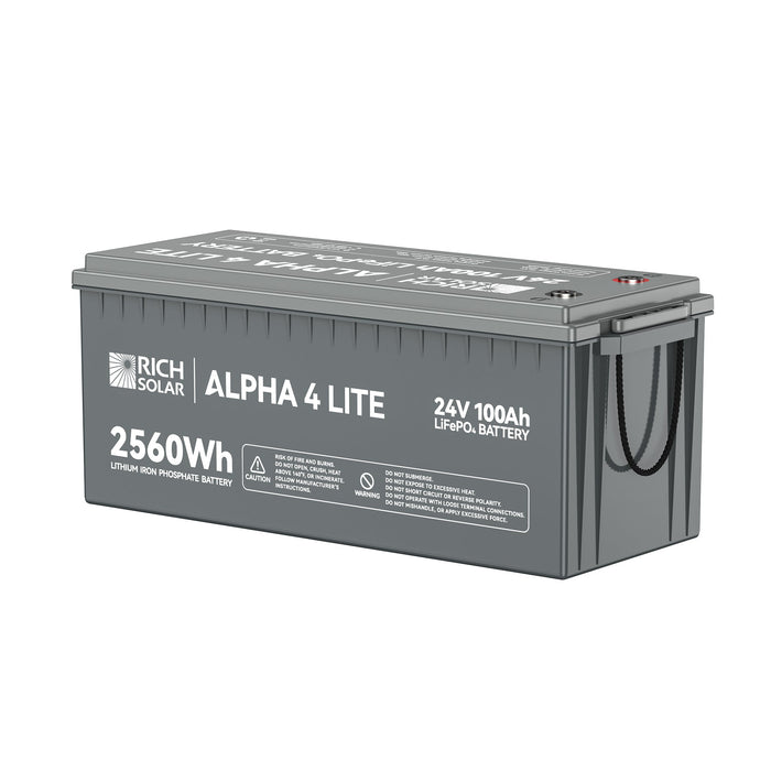 Rich Solar Alpha 4 Lite - 24V 100Ah LiFePO4 Battery