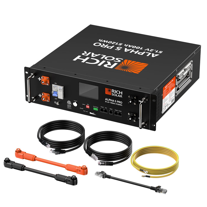 Rich Solar Alpha 5 Pro - 51.2V 100Ah LiFePO4 Battery