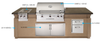 AOG 790 GFRC Pre-Fab Island With Double Drawer Cut Out