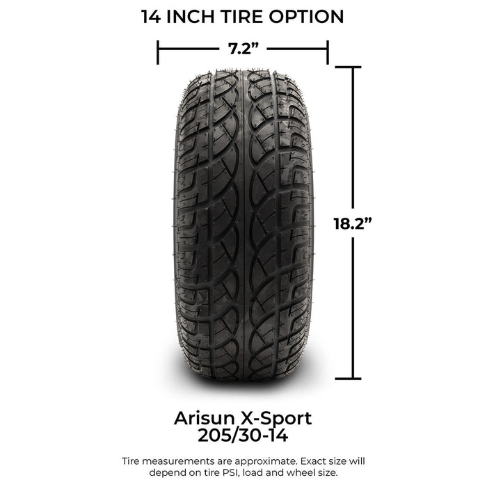 MODZ 14' Mauler Blue & Black - Tire and Wheel Combo