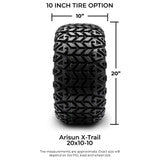 MODZ® 10" Ambush Machined Black Wheels & Off-Road Tires Combo