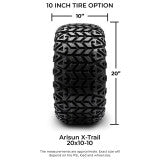 MODZ® 10" Steel D-Window Glossy Black Wheels & Off-Road Tires Combo