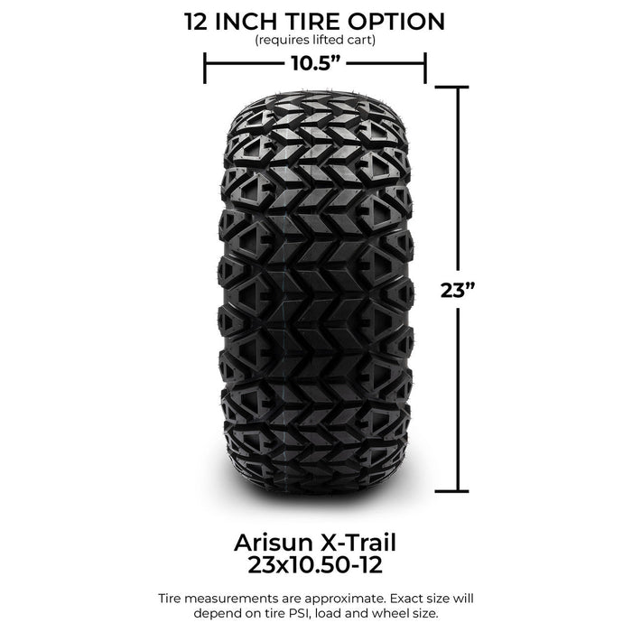 MODZ® 12" Matrix Machined Matte Black - Lifted Tires and Wheels Combo