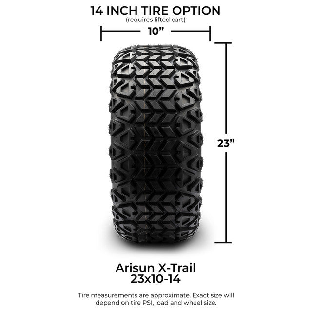 MODZ 14' Fury Chrome - Tire and Wheel Combo