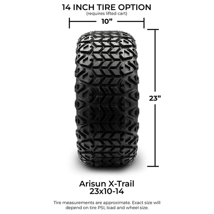 MODZ 14" Militia Matte Black Wheels & Off-Road Tires Combo